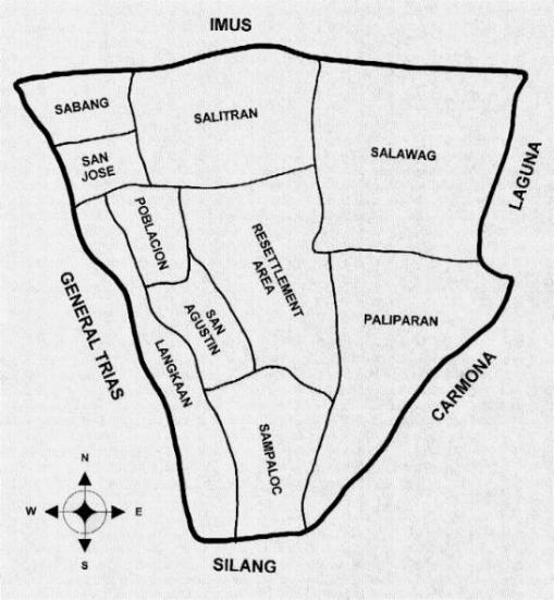Map of Dasmarinas, Cavite